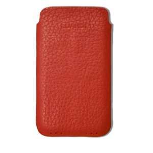  Luardi lip4grpRED Textured Leather Pouch for Iphone 4 