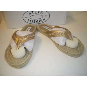 Steve Madden Gold Leather Shoes Womans Size 7 M