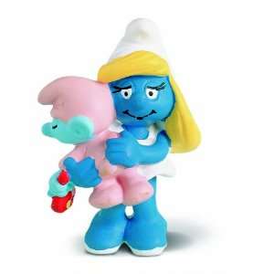  Schleich Smurfs Smurfette with Baby Toys & Games