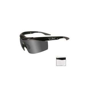   Black Frame   Smoke Grey & Clear Lenses Sunglasses   Wiley X CHTAL1
