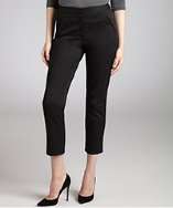 ADAM black stretch cotton slim pants style# 319280401