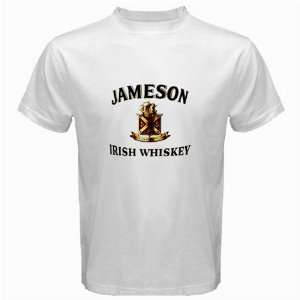  JAMESON IRISH WHISKEY Logo New White T Shirt Size  M 
