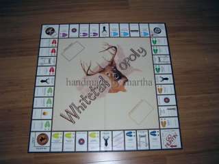 game part Whitetail Opoly Monopoly Game Board Only  