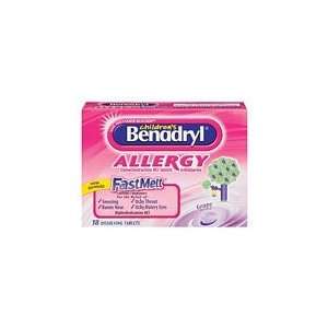  Benadryl Childrens Allergy Fastmelt Dissolving Tablets 