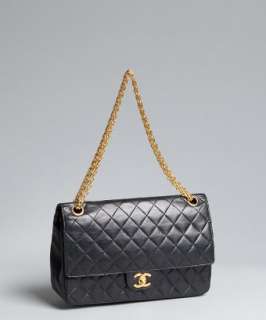 Chanel black quilted leather Classic shoulder bag  BLUEFLY up to 70 