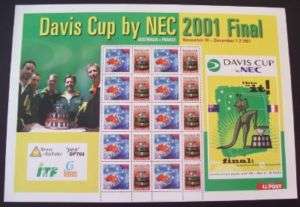 Davis Cup 2001 Final souvenir sheet unmounted mint.  