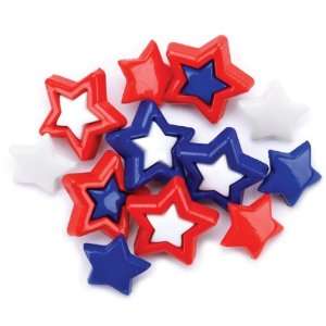  Favorite Findings Buttons Patriotic Stars 11/Pkg