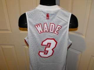 NEW Adidas Dwayne Wade #3 Miami HEAT XLARGE XL +2 SWINGMAN Sewn Jersey 
