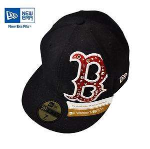 New Era 5950 Womens Boston Red Sox Baseball Cap 7 1/2  