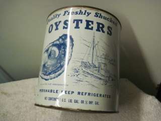 oysters vintage gal size no cover crisfield md  
