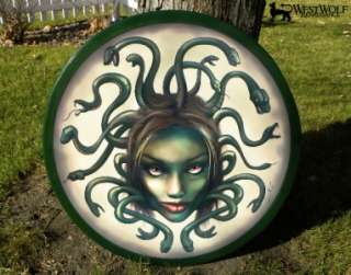 Greek Medusa or Gorgon Shield   sca/larp/spartan/troy/artwork/wooden 