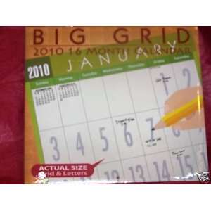  Big Grid 2010 16 Month Calendar