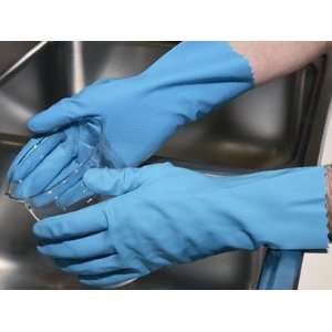  Latex Unlined Chemical Resistant Gloves   Medium