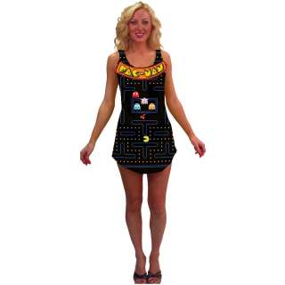 Pac Man Video Game Screen Tank Dress Adult Costume ..  