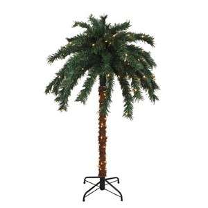   Pre Lit Tropical Outdoor Summer Patio Palm Tree   Clear Lights  