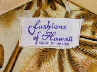   1960s Ku God Tiki Hawaiian Aloha Airlines Shirt Tower Outrigger L XL