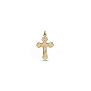    ZALES Large Fancy Cross Charm Pendant in 14K Gold lockets Jewelry