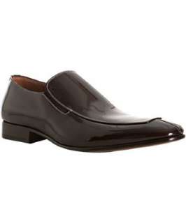 Mezlan brown patent leather Jacque loafers  