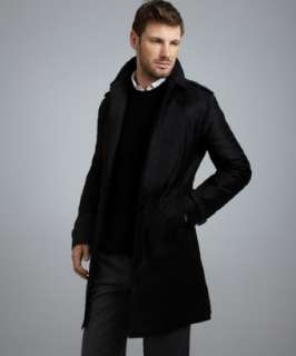 Paul Smith PS black heavyweight cotton trench coat  BLUEFLY up to 70% 