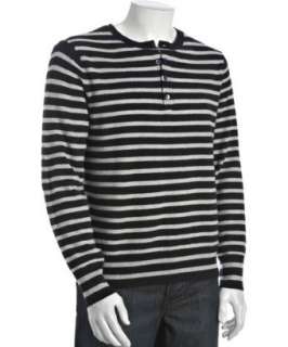 style #315767601 marine striped cashmere henley sweater