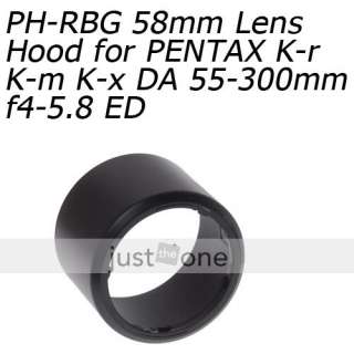 PH RBG 58mm Lens Hood For Pentax SMCP DA 55 300mm f/4 5.8 ED Cameras 