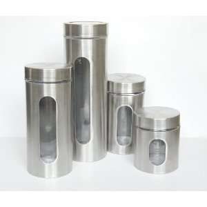  Spice Paradise Stainless Steel 4 Piece Canister Set