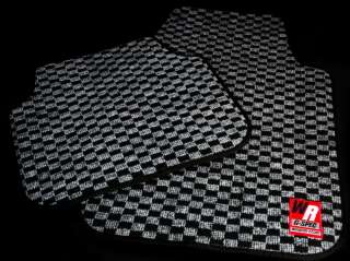 Weapon R G Spec Checker Car Floormats Grey Black Mats  