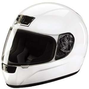   Solid Adult Street Motorcycle Helmet   White / X Large: Automotive