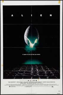 Alien One Sheet Movie Poster Tom Skerritt Sigourney Weaver Sci Fi 1979 