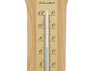 Banjo Weather Station Thermometer Barometer Oak  