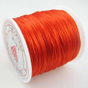    229ft stretch elastic beading cord .5mm red orange