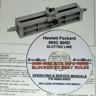 HP 805C 805D Slotted Line Operating & Service Manual  