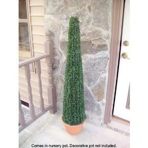 Outdoor Indoor Artificial Boxwood Round Cone 4 foot 6 inch Topiary 