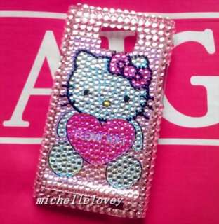 Hello Kitty Rhinestone Bling Back Cover Case for Samsung Galaxy S2 