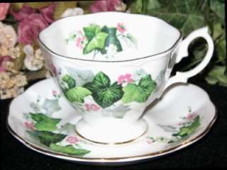 Royal Albert PINK FLORAL & IVY Tea Cup and Saucer Bone China  