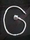 17cm Sterling Silver Plated Bracelet 4 Slide On Charms