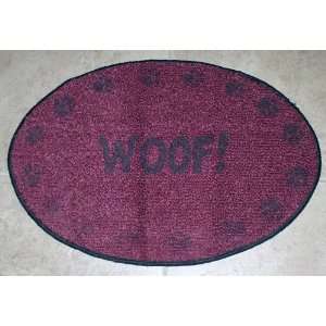  Dog Woof Food Feeding Mat   Oval 