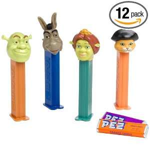 PEZ Shrek 3, 0.58 Ounce Assorted Candy Dispensers (Pack of 12)  