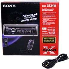 Sony CDX GT34W CD//RDS XM Player Car Audio Receiver+/Ipod 