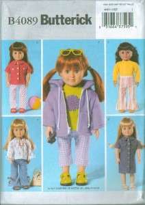 Butterick American Girl 18 Doll Clothes Sewing Pattern  