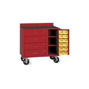  Vari Tuff Portable Bin & Drawer Cabinet   12 BINS   RED 