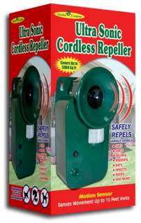 Garden Creations JB5028 Ultrasonic Cordless Pest Repeller New 