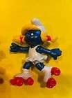 Schleich Peyo Smurfs Vintage Toy Figurine 1980 Smurfette Roller 