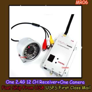 4GHz Wireless IR 30LED color Camera 12 CH Receiver Night vision 