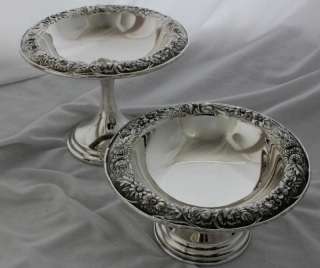 Kirk & Son Sterling Silver Compotes Repousse (pair)  