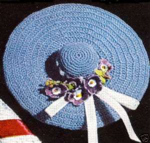 Vintage Crochet Sun Hat Pin Cushion Sachet PATTERN  