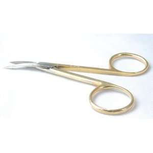  3.5 Curved Scissors   Stainless Steel w/gold finish
