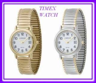 Timex Womens Watch Goldtone/Twotone Expansion Band White Dial  