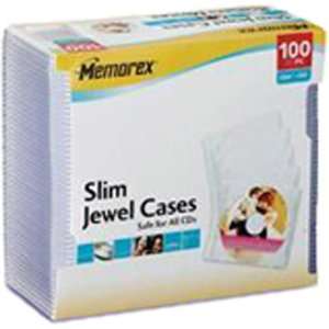  Clear Slim CD Jewel Cases   100 Pack Electronics