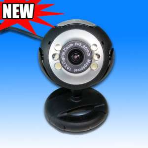 USB 12.0 12 M 6 LED Webcam Camera Web Cam + Mic for PC 729440645526 